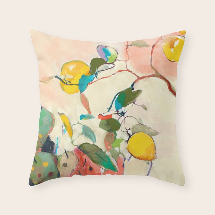 lemon tree Throw Pillow Gallery Image 6