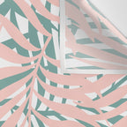 Summer, Tropical Green and Pink, Palm Leaves Pattern Wall Tapestry Gallery Image 3