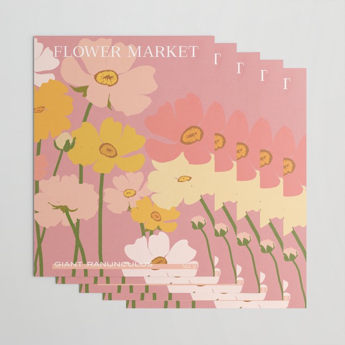 Flower Market - Ranunculus #2 Wrapping Paper Gallery Image 3