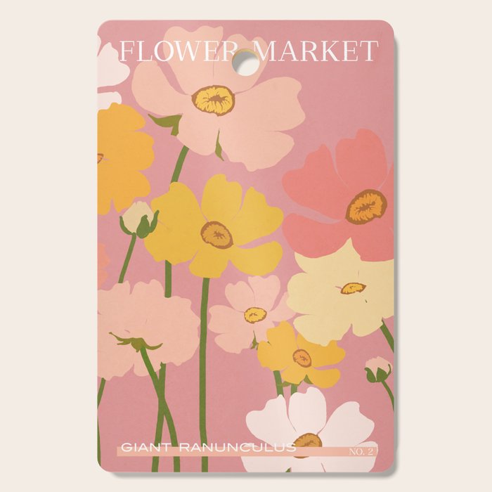 Flower Market - Ranunculus #2 Cutting Board Gallery Image 1