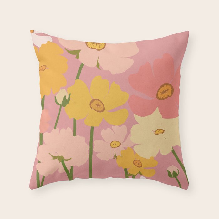 Flower Market - Ranunculus #2 Throw Pillow Gallery Image 6