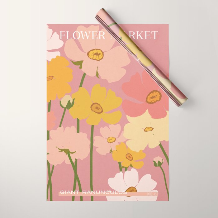 Flower Market - Ranunculus #2 Wrapping Paper Gallery Image 1