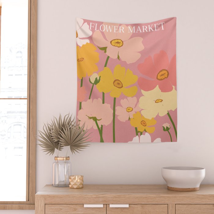 Flower Market - Ranunculus #2 Wall Tapestry Gallery Image 2