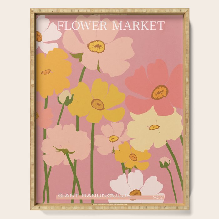 Flower Market - Ranunculus #2 Serving Tray Gallery Image 1