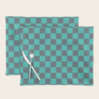 Textured Plaid pattern purple and teal Placemat Gallery Image 1