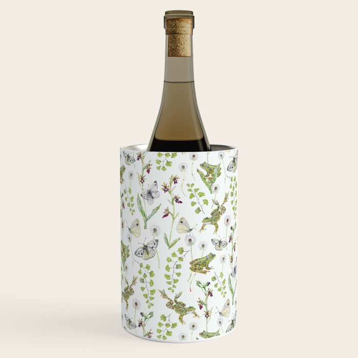 Spring Frogs and Orchids - Light Green Wine Chiller Gallery Image 3