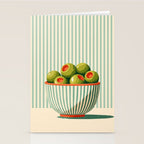 Retro Olive Bowl Illustration Stationery Card Gallery Image 2