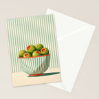 Retro Olive Bowl Illustration Stationery Card Gallery Image 2