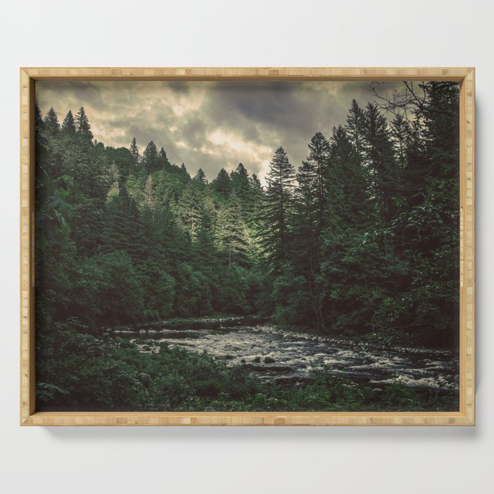 Pacific Northwest River - Nature Photography Serving Tray Gallery Image 1