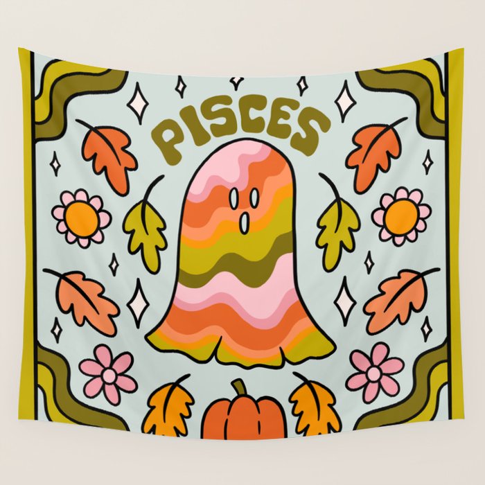 Pisces Ghost Wall Tapestry Gallery Image 1
