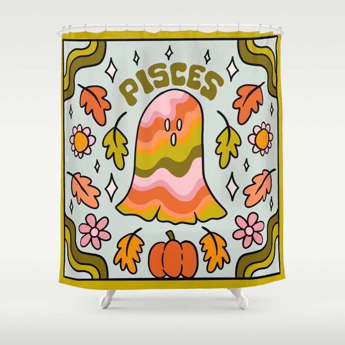 Pisces Ghost Shower Curtain Gallery Image 1