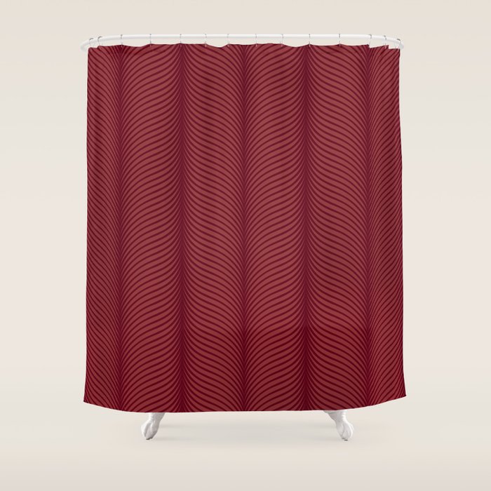 Elysian IV Ruby Red Shower Curtain Gallery Image 1