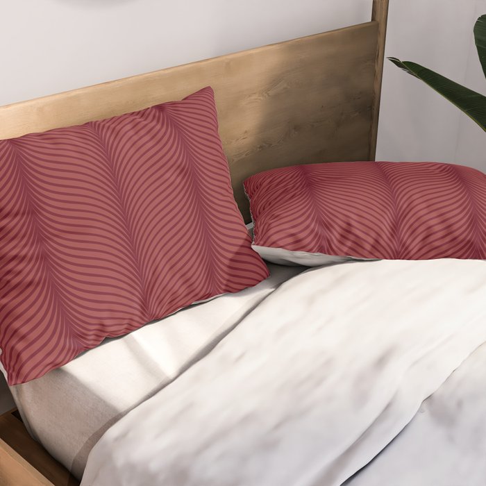 Elysian IV Ruby Red Pillow Sham Gallery Image 2