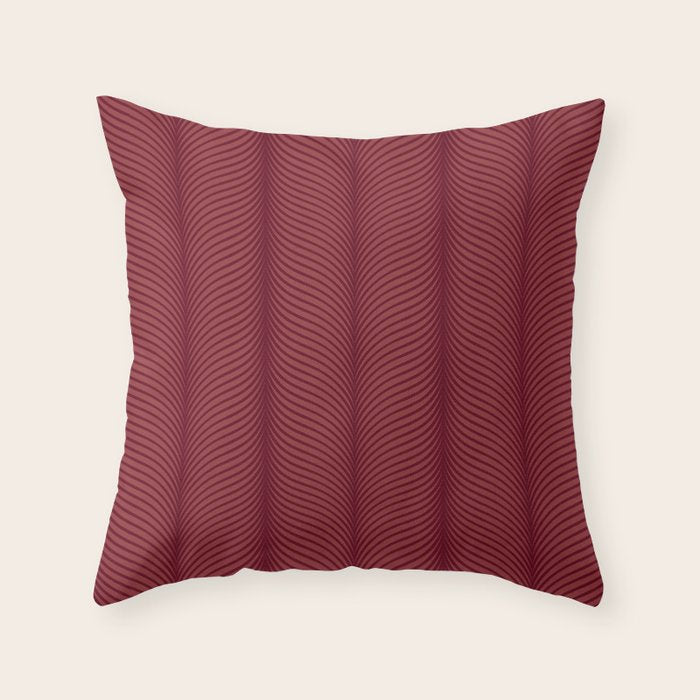 Elysian IV Ruby Red Throw Pillow Gallery Image 1