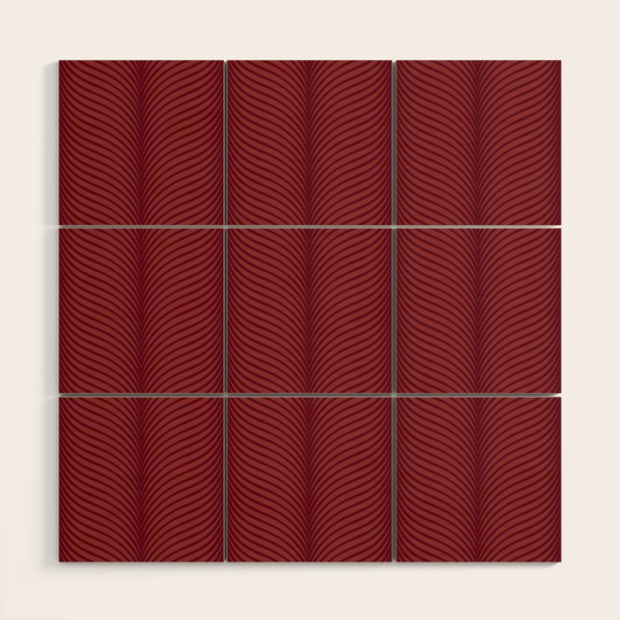 Elysian IV Ruby Red Wood Wall Art Gallery Image 1
