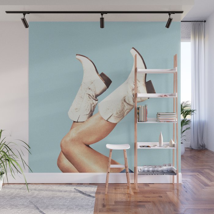 These Boots - Blue Wall Mural Gallery Image 1