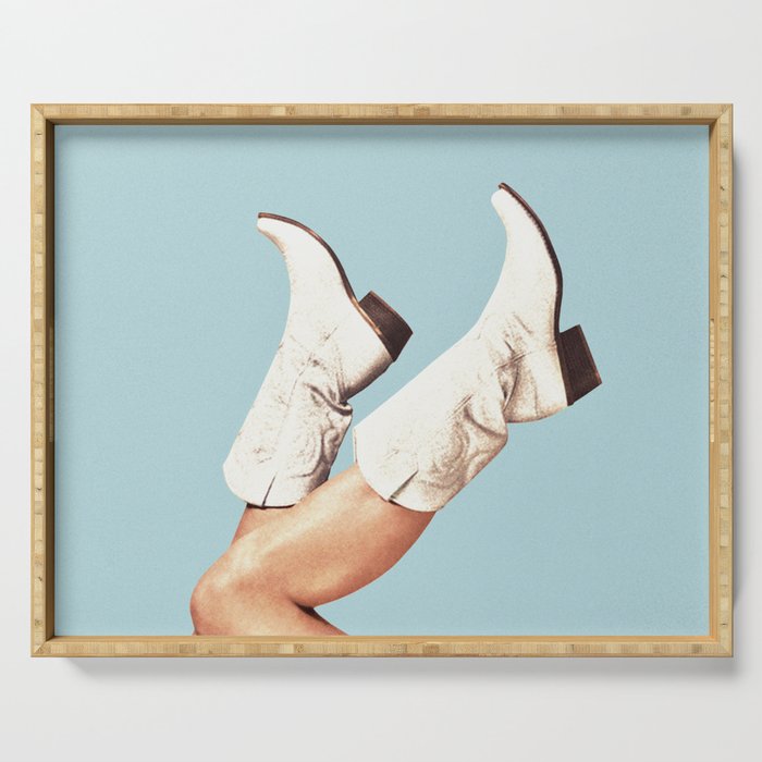 These Boots - Blue Serving Tray Gallery Image 1
