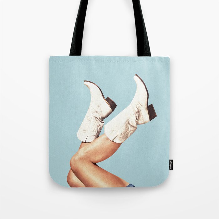 These Boots - Blue Tote Bag Gallery Image 1