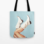 These Boots - Blue Tote Bag Gallery Image 1