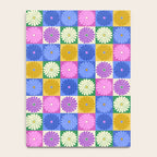 Retro Flowers Check Pattern XIV Notebook Gallery Image 4