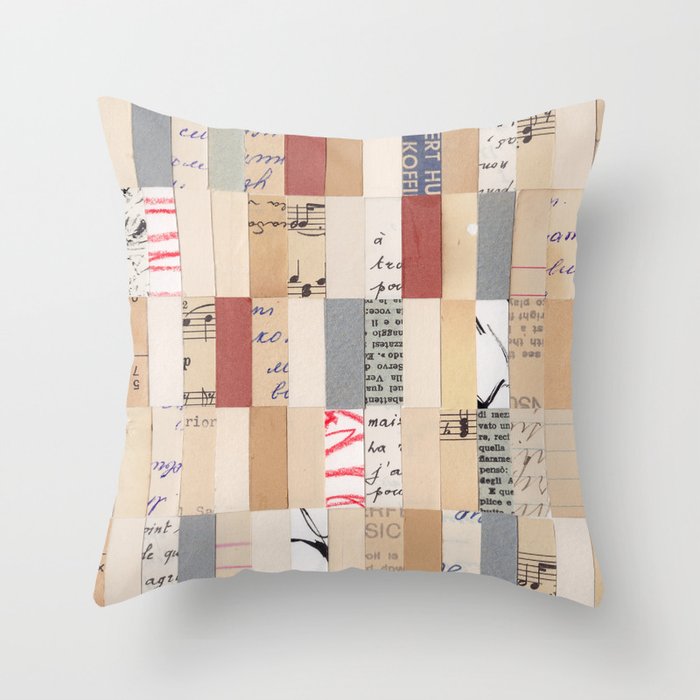 Mix of Papers Throw Pillow Gallery Image 1
