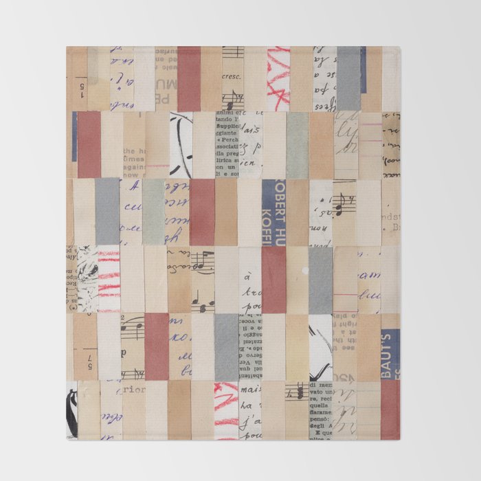 Mix of Papers Throw Blanket Gallery Image 2
