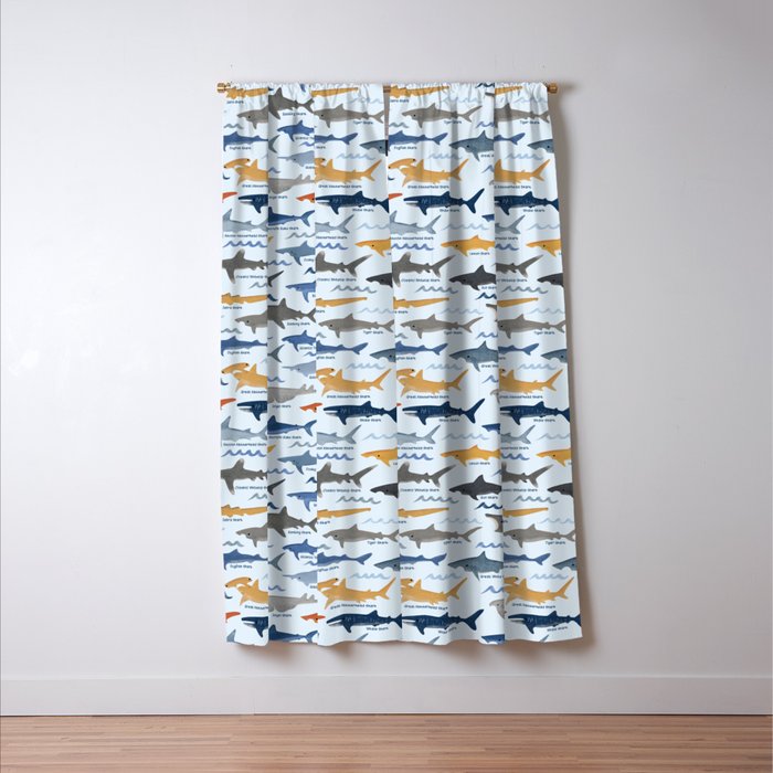 Shark Species Identification Chart Window Curtain Gallery Image 3