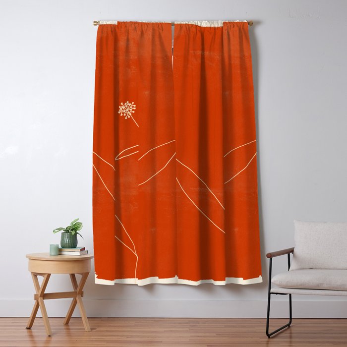 Minimal Abstract Art Plant 39 Window Curtain Gallery Image 5