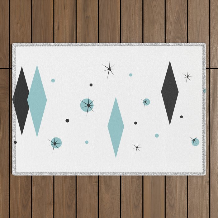 Vintage 1950s Mid Century Modern Design Outdoor Rug Gallery Image 1