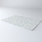 Winter & Woodsy Pine Trees in White & Blue Rug Gallery Image 3