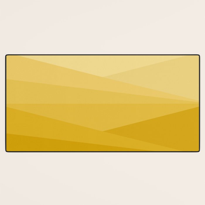 Geometric Triangles VIII Golden Yellow Desk Mat Gallery Image 3