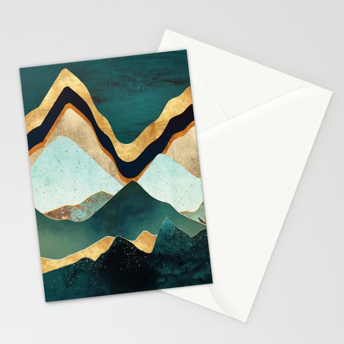 Velvet Copper Mountains Stationery Card Gallery Image 2