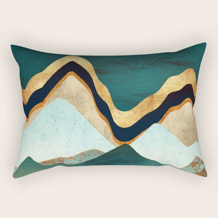Velvet Copper Mountains Rectangular Pillow Gallery Image 2