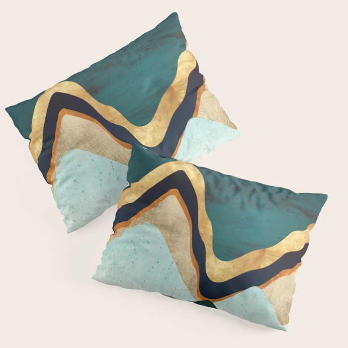 Velvet Copper Mountains Pillow Sham Gallery Image 1