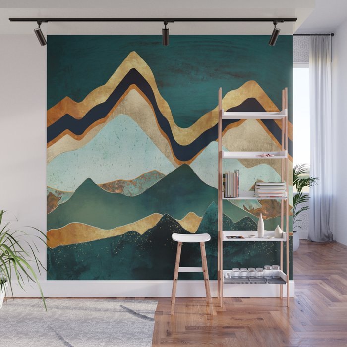 Velvet Copper Mountains Wall Mural Gallery Image 1