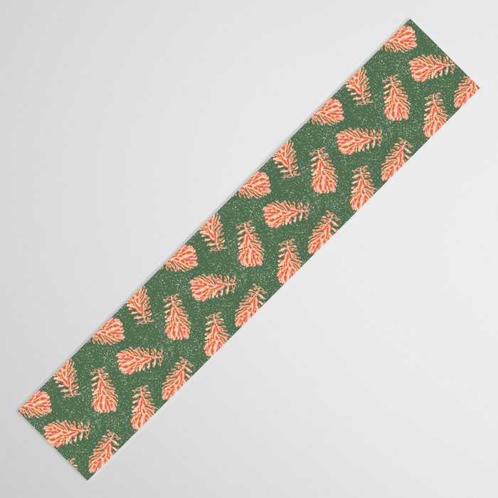 Dancing Pinecones in Sage Green & Red Table Runner Gallery Image 3