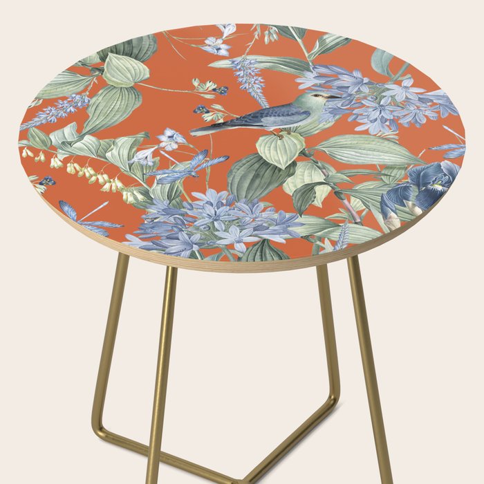 Exotic Wildlife Floral Garden on Orange Side Table Gallery Image 2