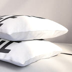 Happy Place x Black and White Pillow Sham Gallery Image 3