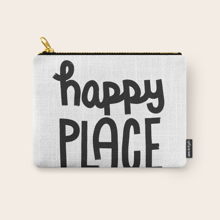 Happy Place x Black and White Carry All Pouch Gallery Image 1