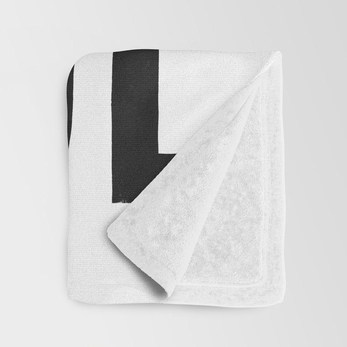 Happy Place x Black and White Throw Blanket Gallery Image 3