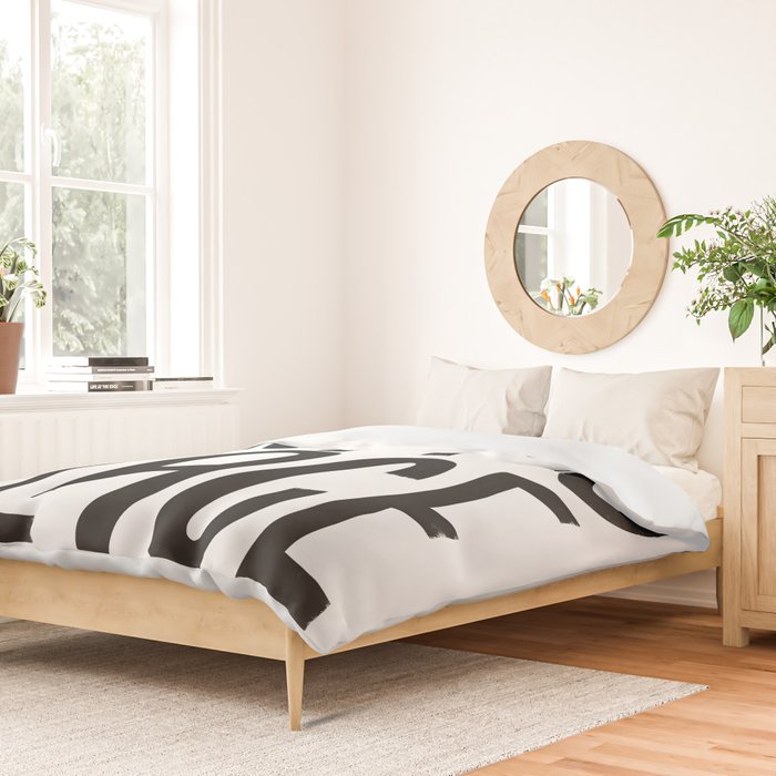 Happy Place x Black and White Duvet Cover Gallery Image 2