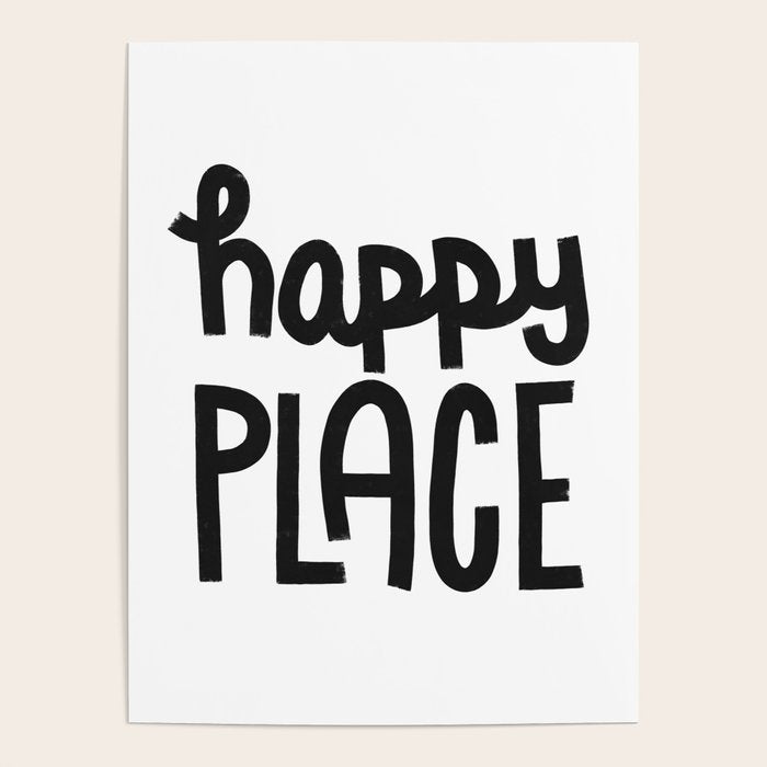 Happy Place x Black and White Poster Gallery Image 4