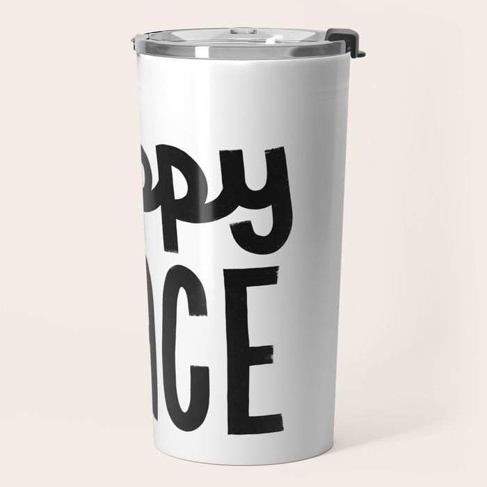 Happy Place x Black and White Travel Mug Gallery Image 2