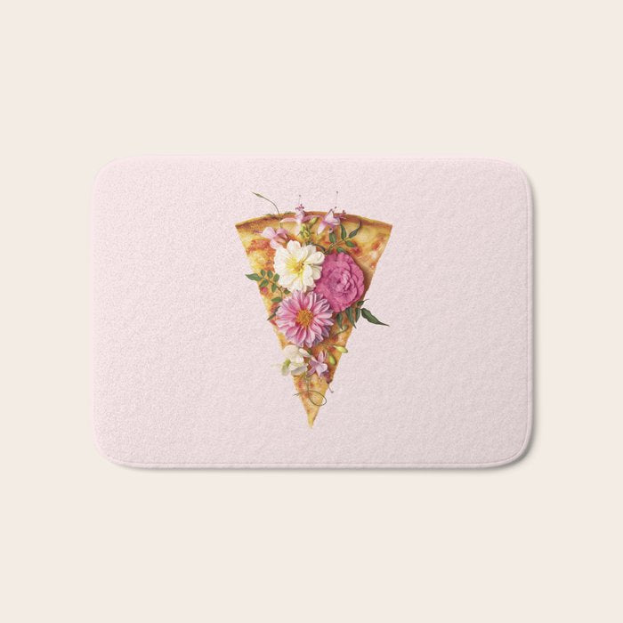 FLORAL PIZZA Bath Mat Gallery Image 1