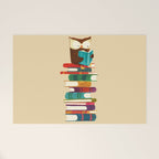 Owl Reading Rainbow Welcome Mat Gallery Image 1