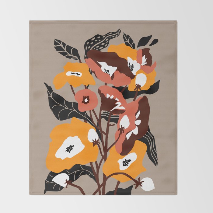 outside in my garden by sun Throw Blanket Gallery Image 2