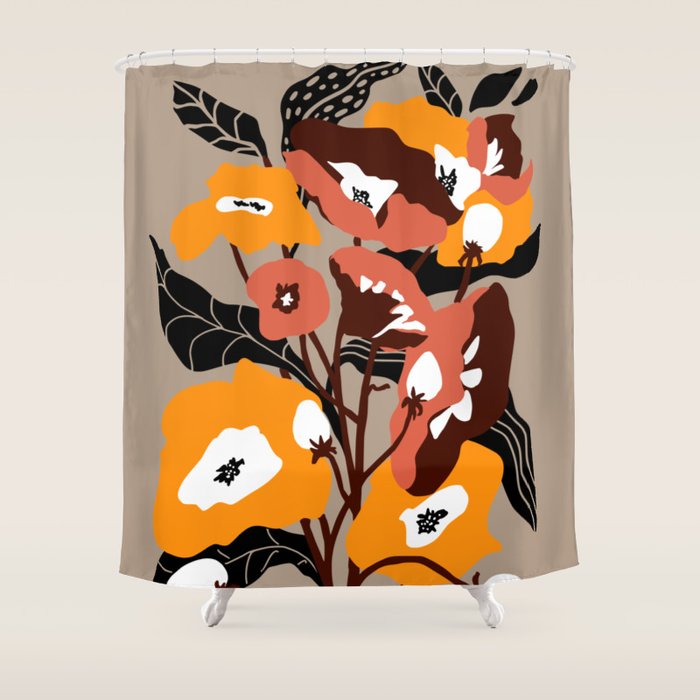 outside in my garden by sun Shower Curtain Gallery Image 1
