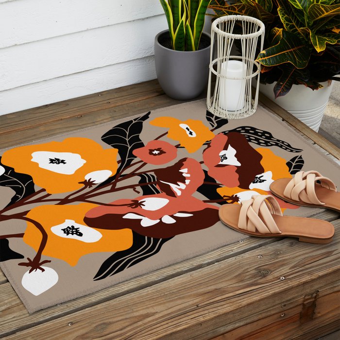 outside in my garden by sun Outdoor Rug Gallery Image 2