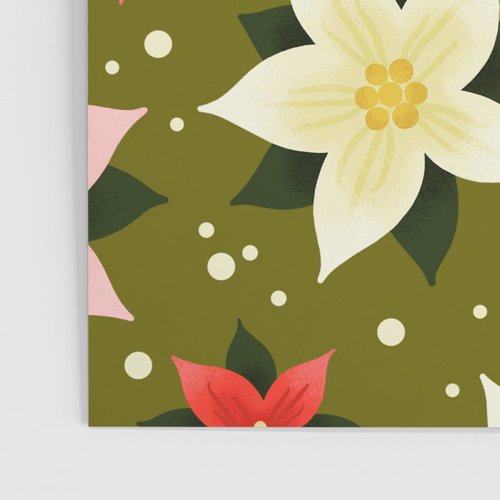 Poinsettia Pattern Poster Gallery Image 3