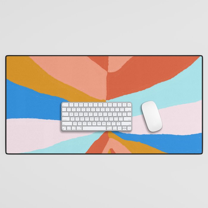 Camryn, rainbow leaf Desk Mat Gallery Image 1